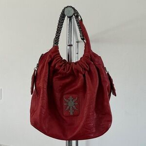 Thomas Wylde Red Shoulder Bag with Chain Handle